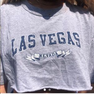 VINTAGE LAS VEGAS CROPPED SHIRT